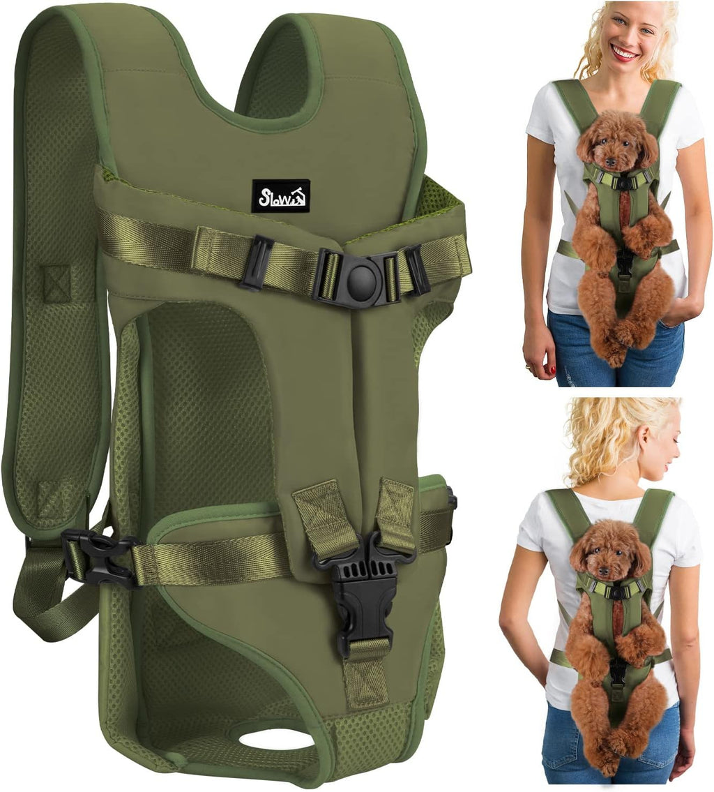 Lukovee Dog Backpack Carrier, Adjustable Front Carrier for Small Breeds