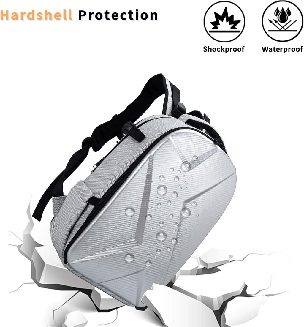 Camera Backpack Hard Shell Imitation Carbon Fiber DSLR, Waterproof Shockproof w/15.6" Lap Comp for Photo, Travelers & Daily.