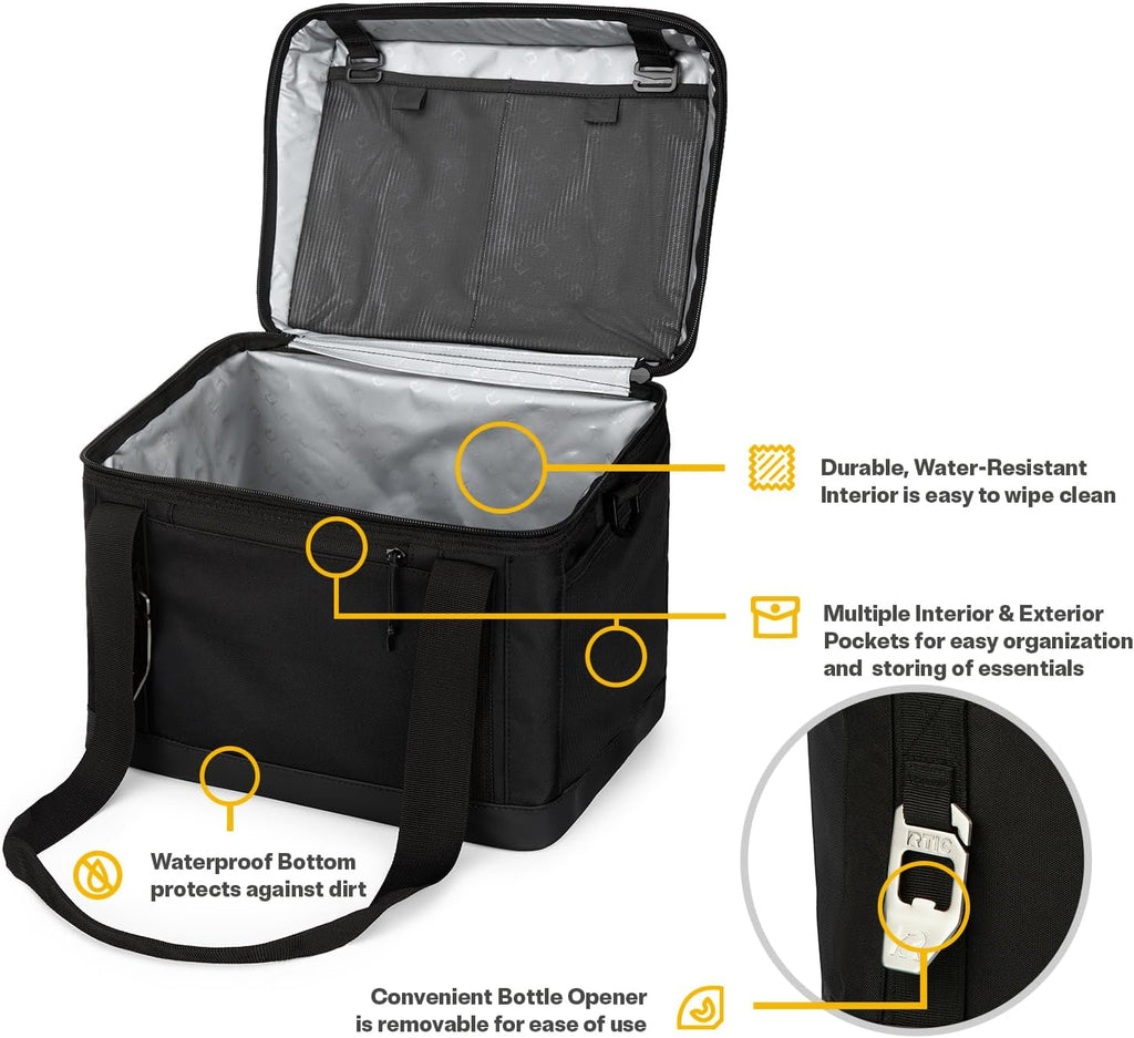 RTIC Everyday Cooler, Soft Sided Portable Insulated Cooling for Lunch, Beach, Drink, Beverage, Travel, Camping, Picnic, for Men and Women