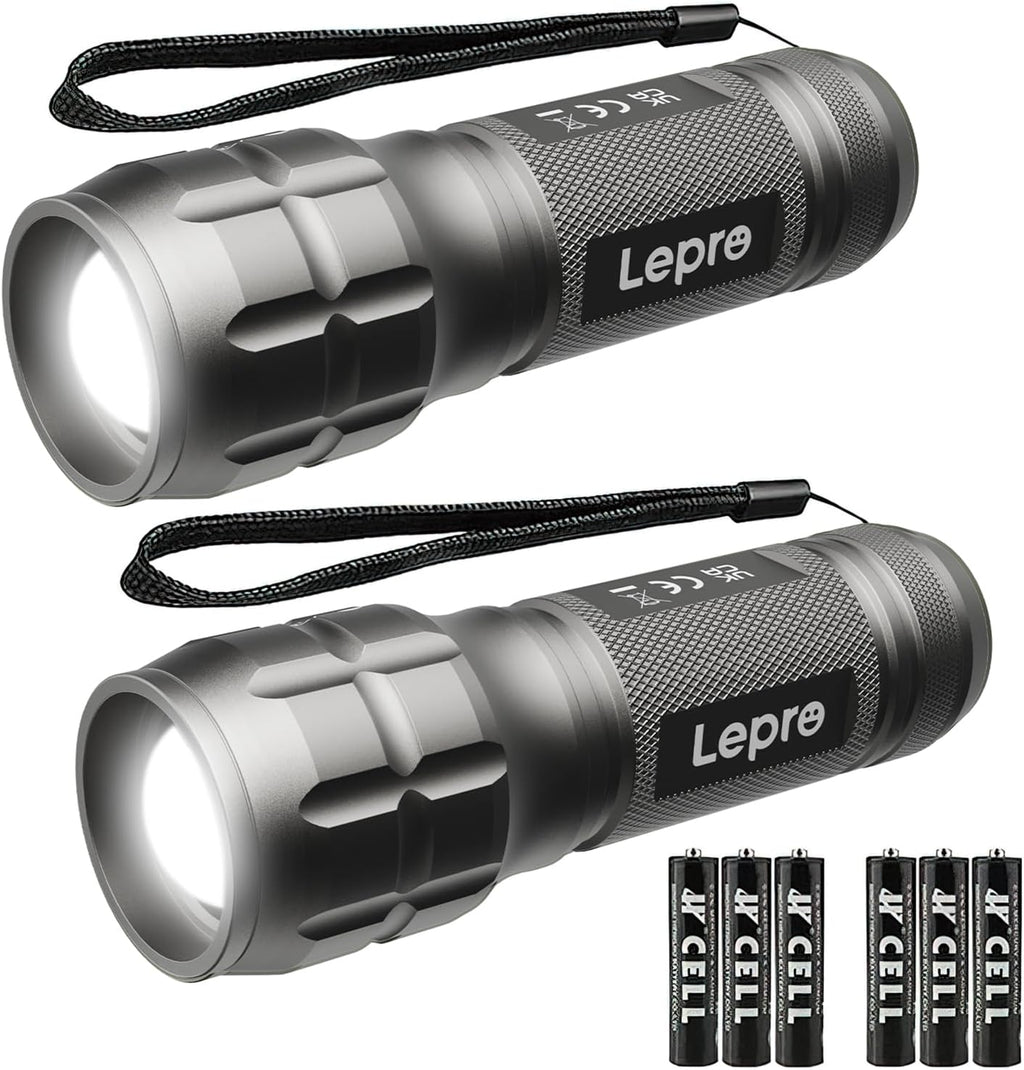 Lepro Lighting Ever LED Flashlight, High Lumens Waterproof Adjustable Focus