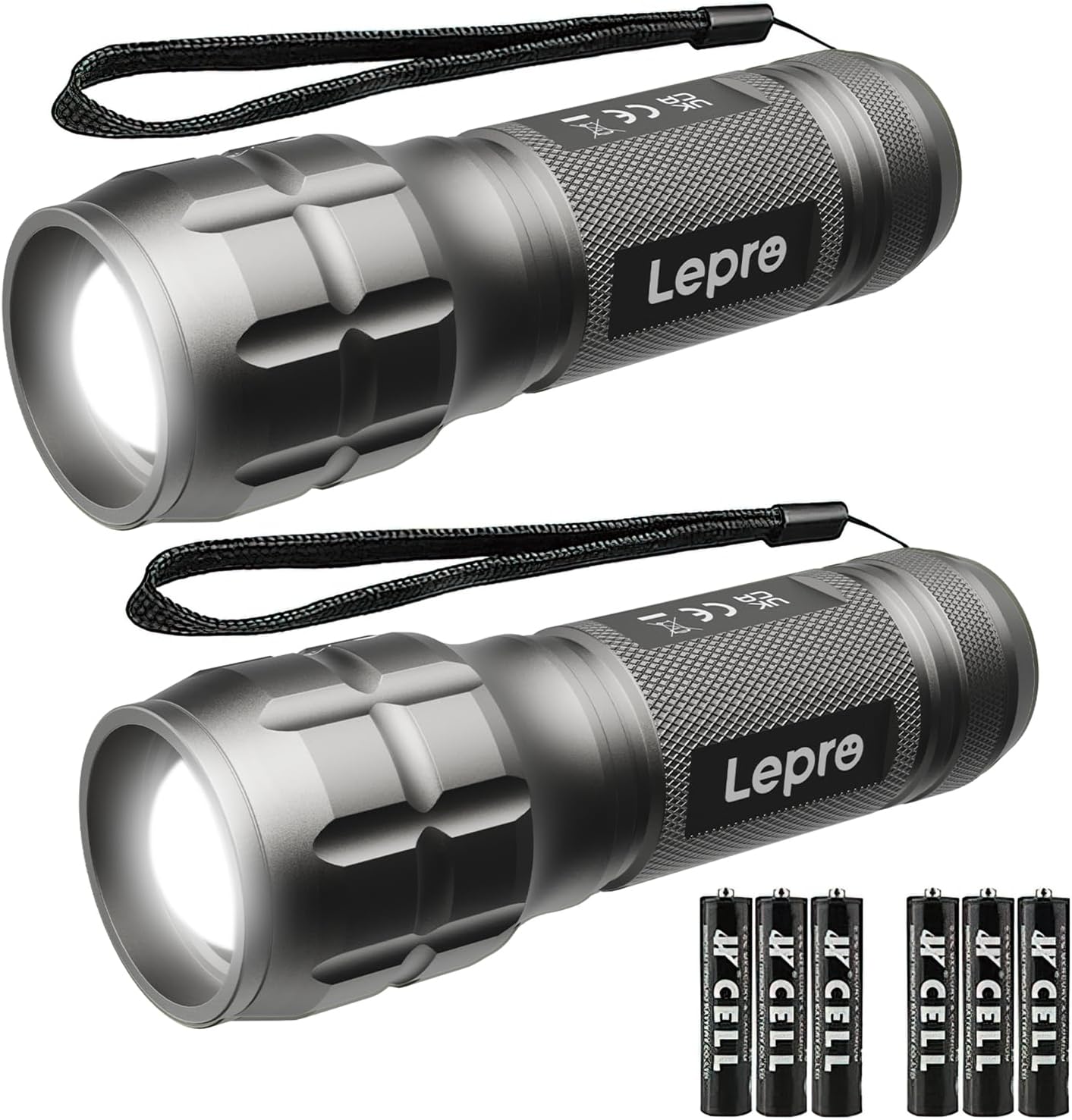 Lepro Lighting Ever LED Flashlight, High Lumens Waterproof Adjustable Focus