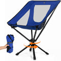 TCEK Portable Camping Chair - SwivelCore 180 Swivel & Auto-Return, Small Compact Lightweight Folding Chairs for Adults, Outdoor Backpack Chair for Adventures, Setup in Seconds, Support 300 LBS