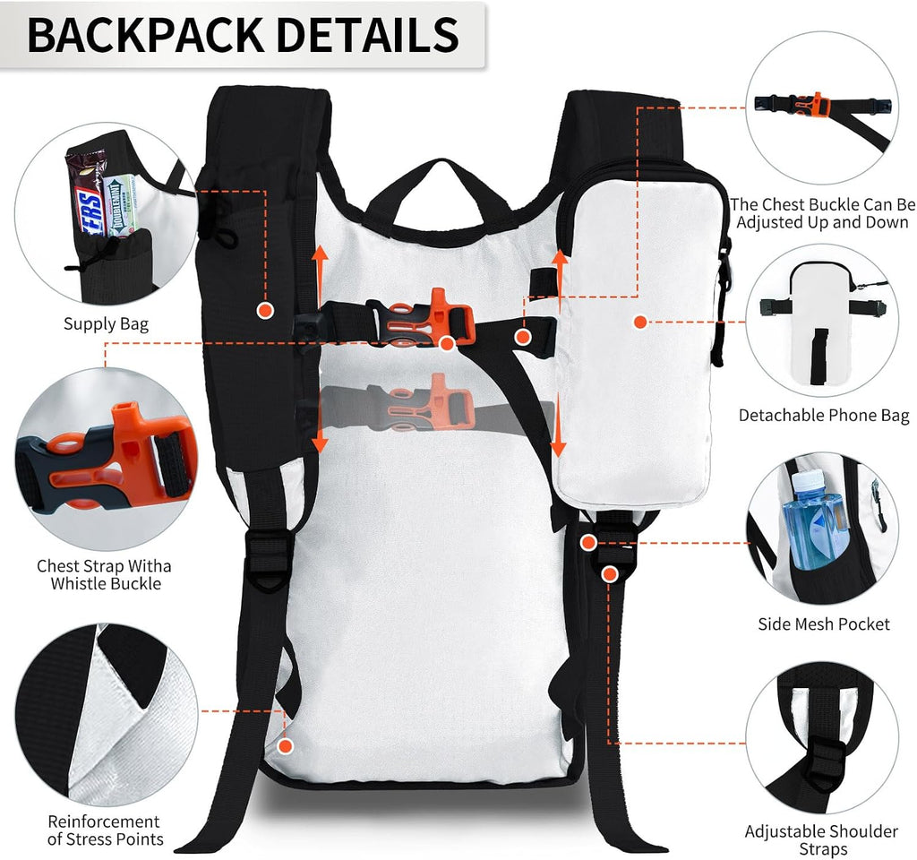 Small Hiking Backpack Packable Lightweight for Women Men