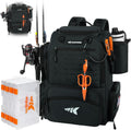 KastKing Bait Boss Fishing Backpack with Rod Holders, 4 Tackle Boxes