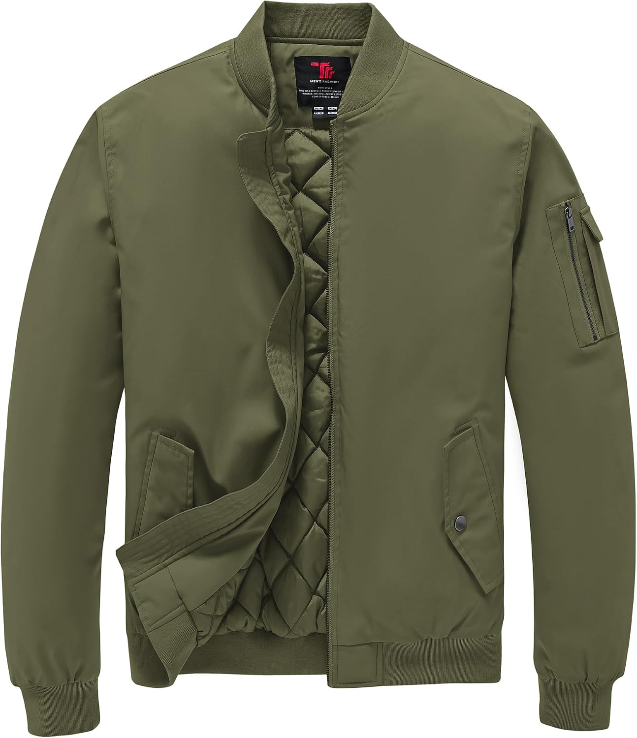 TBMPOY Men's Winter Bomber Jacket Fall Casual Windbreaker Softshell Jackets