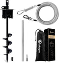 Heavy Duty Dog Tie Out Cable & Stake for Outside,30FT