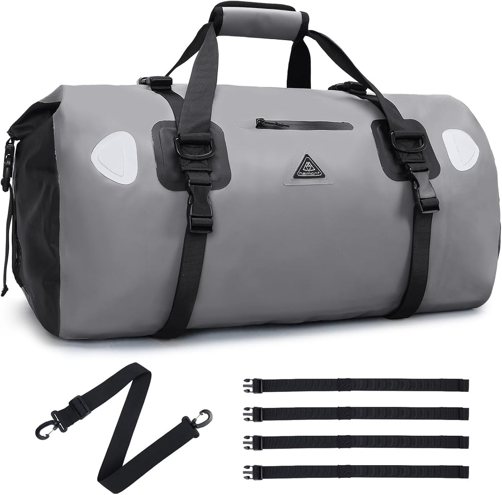 Haimont Waterproof Duffel Bag Roll-top Dry Duffel Bag with Quick-fixed Straps for Motorcycling, Rafting, Boating, SUP, Kayaking, Travel, 50L/70L