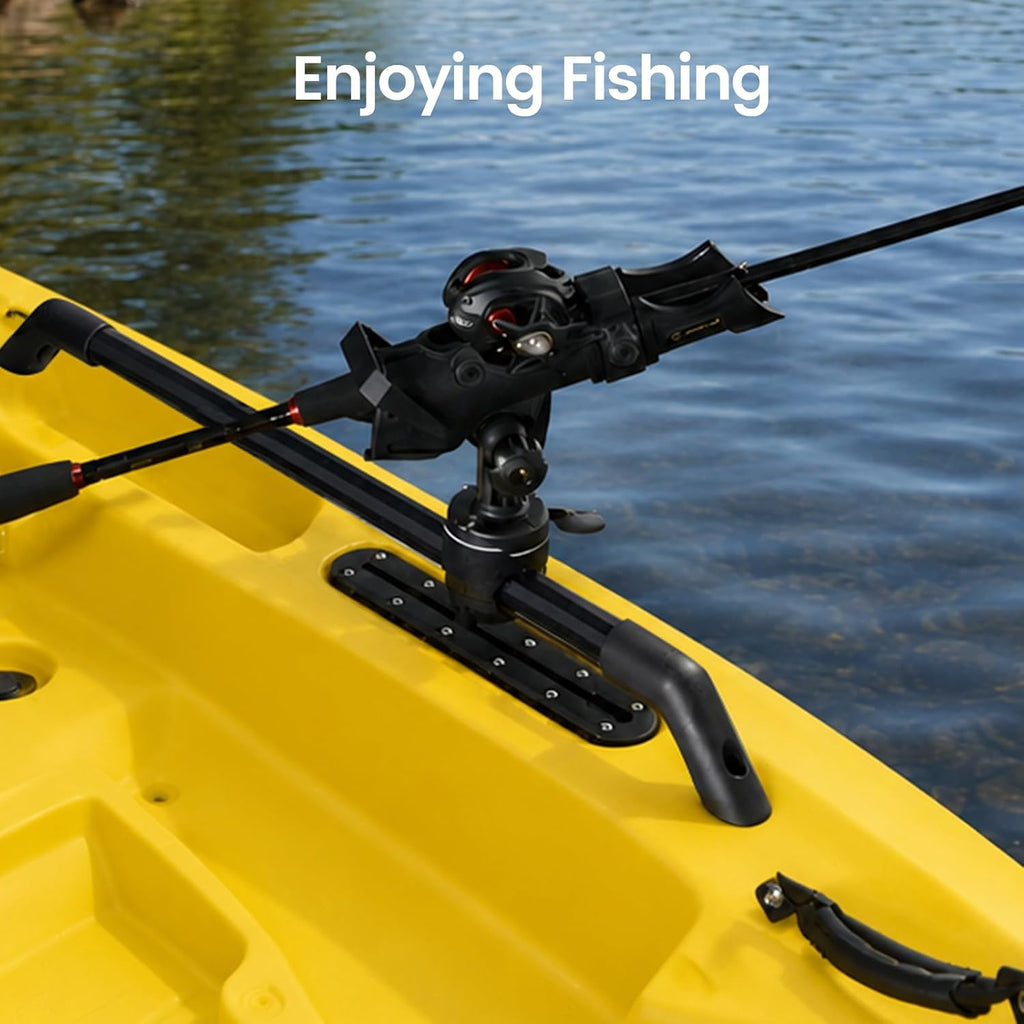 HITORHIKE Hobie H-Rail Fishing Rod Holder for Boat and Kayak, Compatible with Kayak Fishing Accessories