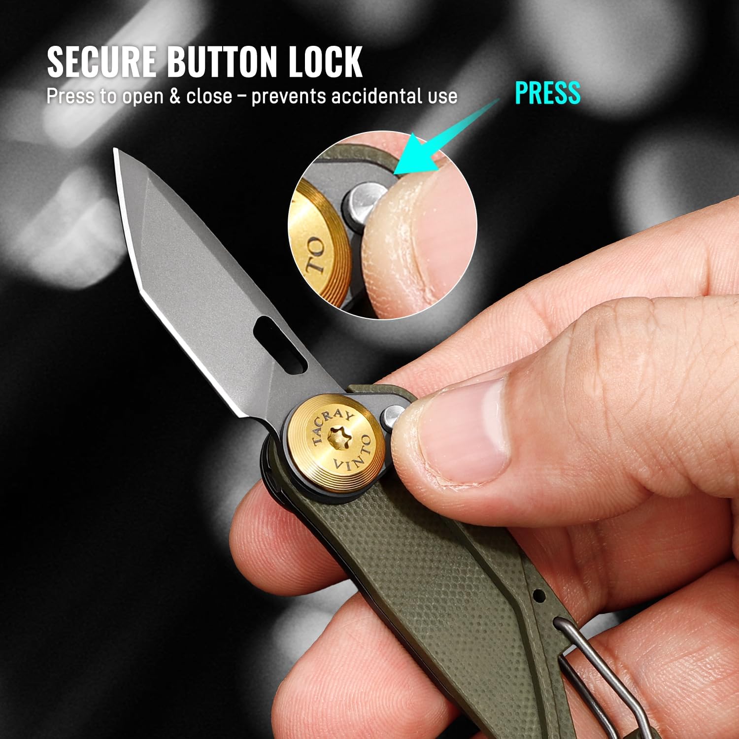 TACRAY Vinto 5-in-1 Pocket Multitool Folding Utility Knife for EDC