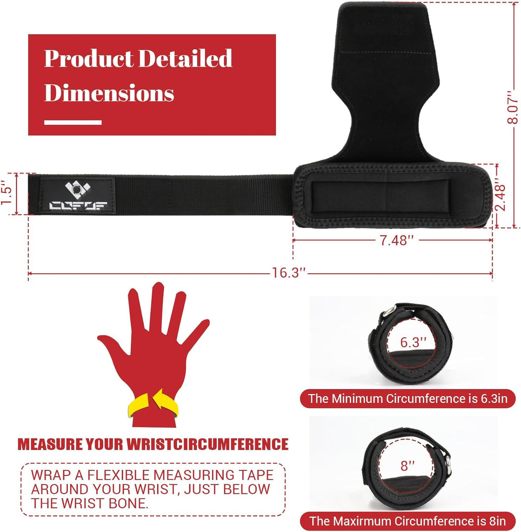 Weight Lifting Wrist Strap, Double-Layer Leather for Deadlift Powerlifting