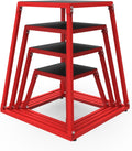 12/18/24/30 Inch Height Steel Plyometric Jumping Box, Anti-Slip Plyo Box Set for Strength and Conditioning Training, Durable Exercise Step Platform for Home Gym