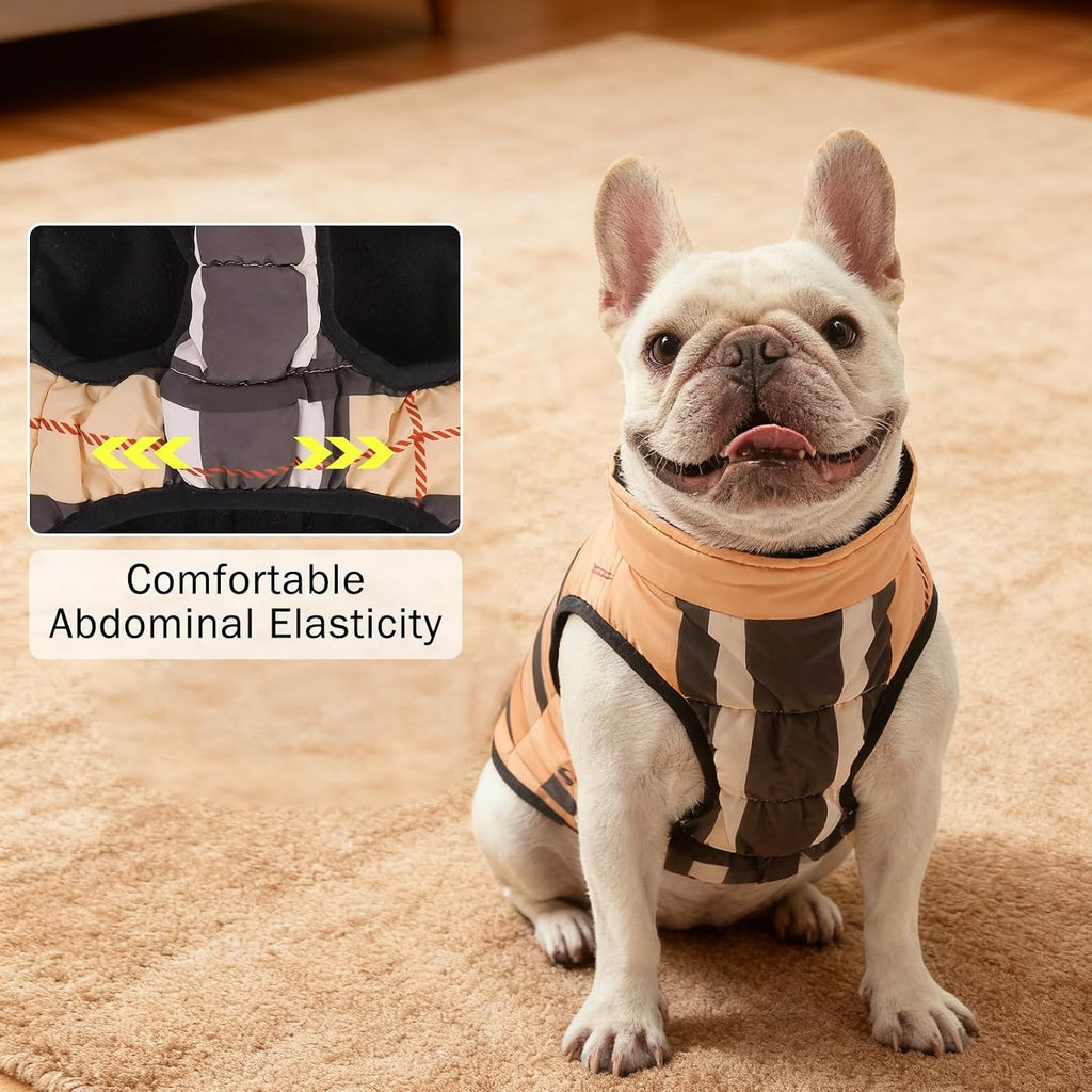SCENEREAL Winter Dog Vest Coat with Harness Built in