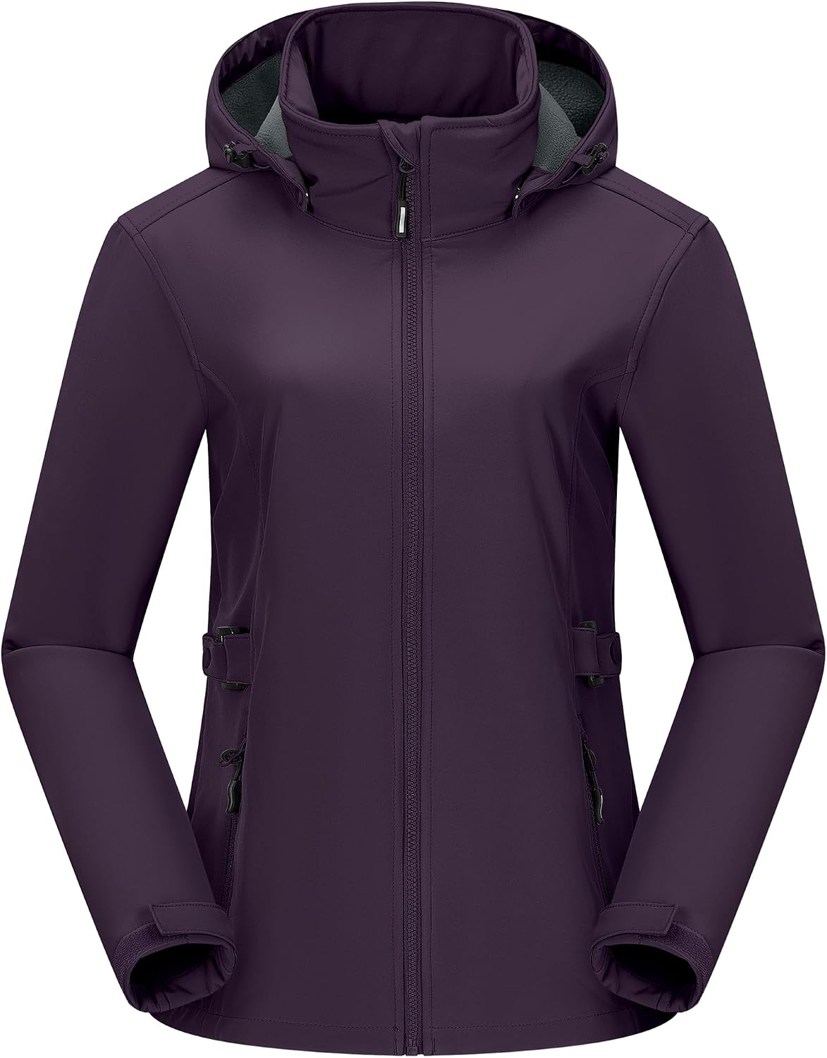 Outdoor Ventures Women's Fleece Lined Rain Jacket Waterproof Softshell Coat