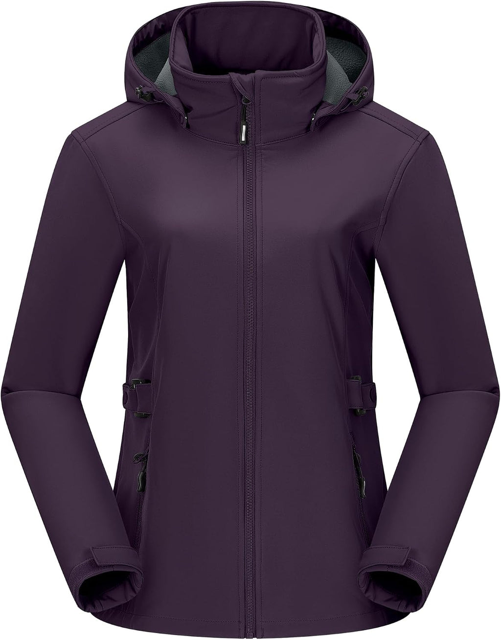 Outdoor Ventures Women's Fleece Lined Rain Jacket Waterproof Softshell Coat