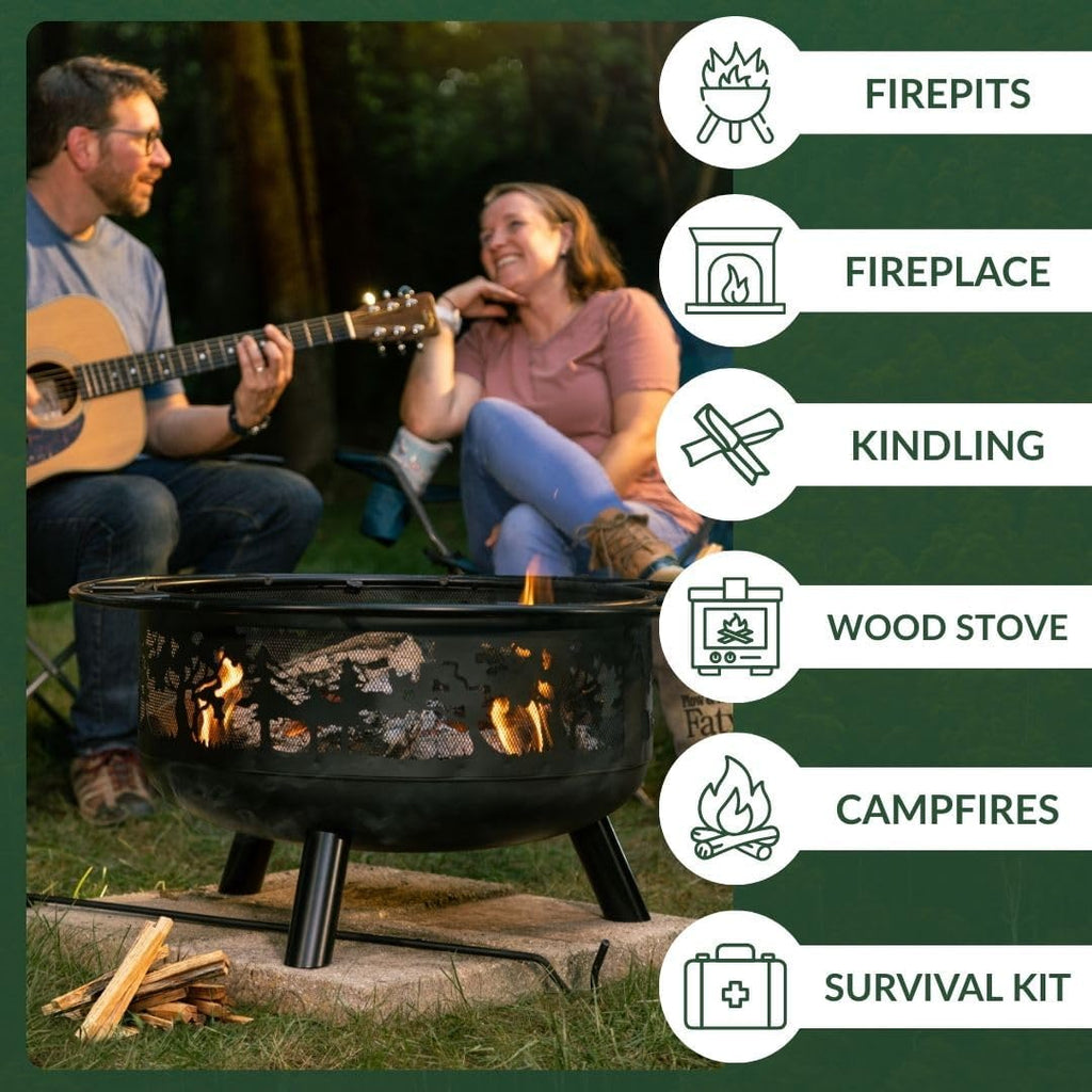 Plow & Hearth 10 LBS Fatwood Fire Starter Sticks Organic Kindling, Easy Ignition Fat Wood, All Natural Firestarters for Fire Pit, Wood Stoves, Fireplaces, Campfires, Bonfires, BBQ