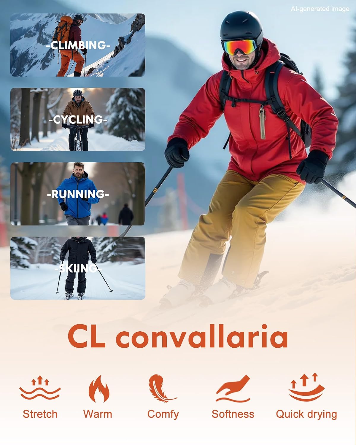 Men's Thermal Pants Long Johns Bottom Athletic Base Layer