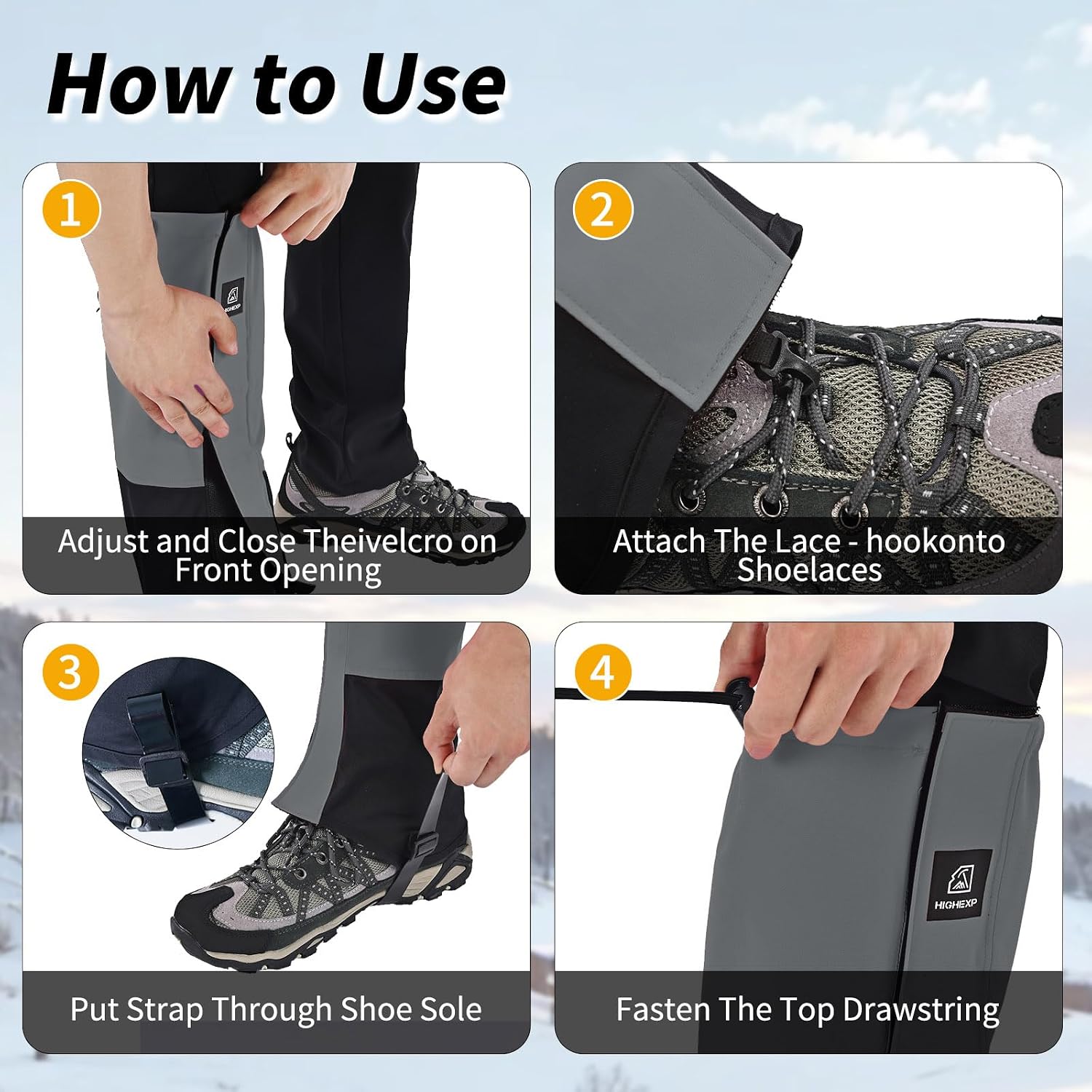 Leg Gaiters Waterproof Snow Boot Gaiters for Women Men