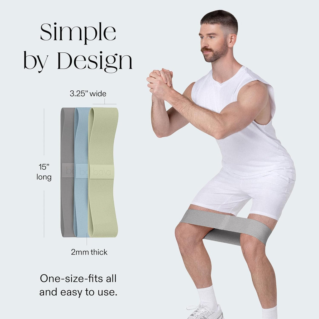 Bala Bands Resistance Bands, Non-Slip Fabric Exercise Bands