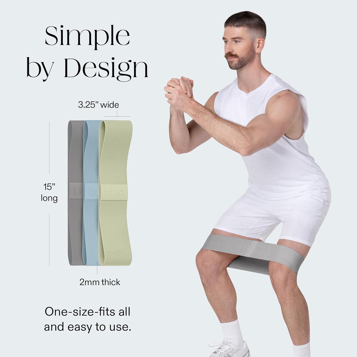 Bala Bands Resistance Bands, Non-Slip Fabric Exercise Bands