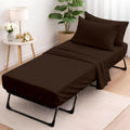Cottington Lane 4 Piece Cot Sheets Set 32 x 75, Premium Egyptian Cotton Sheets, Perfect for Narrow Twin, Camp Bunk, Army Cots, Trifold Mattress, Camping Cot, Guest Bed Replacement, Chocolate