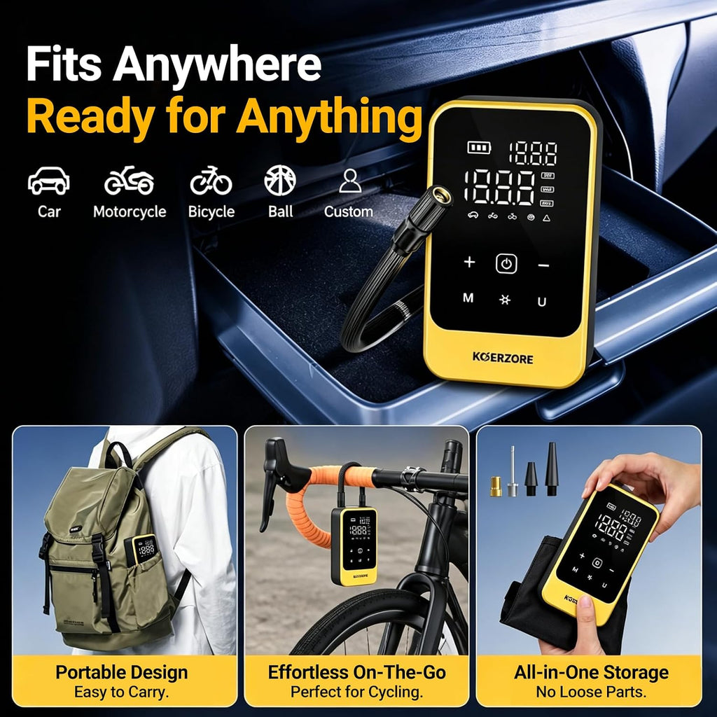 Tire Inflator Portable Air Compressor,150 PSI Cordless Air Pump