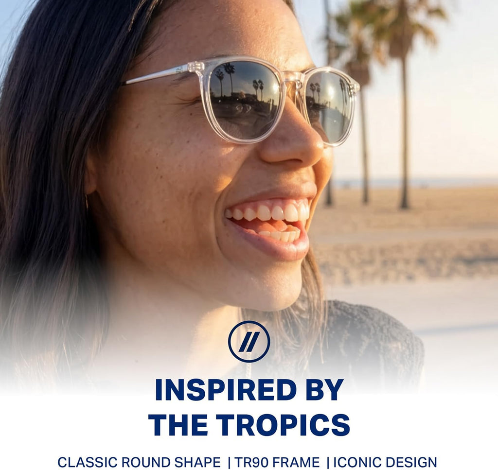 Blenders Eyewear North Park – Polarized Sunglasses – Classic Shape, Mixed Metal Frame – 100% UV Protection – For Men & Women