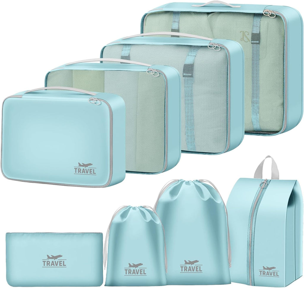 Packing Cubes for Travel 8 Set Luggage Organizer Bags