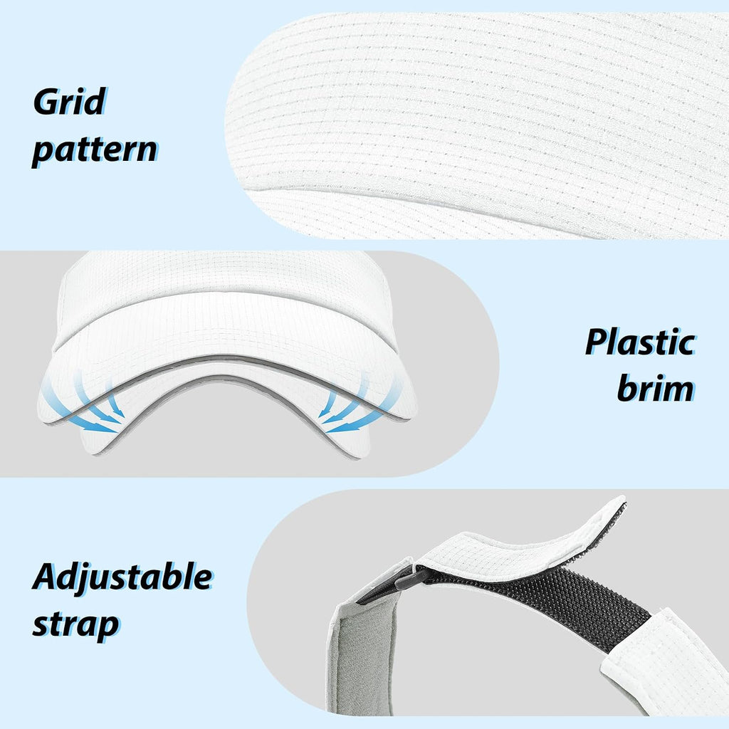 Sukeen Women's Adjustable Fit Runners Lightweight Comfort Performance Visor, Sports Sun Visor One Size Fits Most