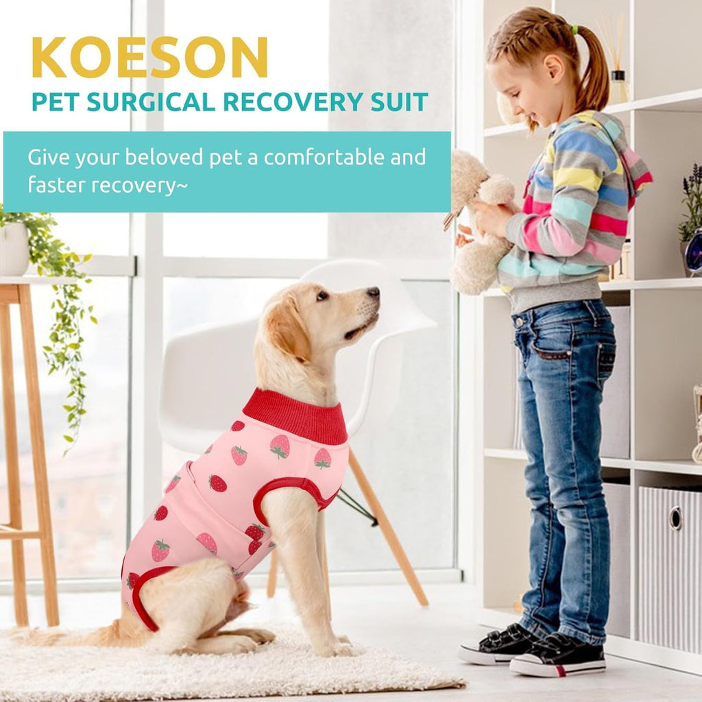 KOESON Lightweight & Soft Surgery Recovery Suit for Large Dogs Female Male