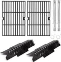 Criditpid Grill Replacement Parts for Dyna Glo DGF350CSP DGF350CSP-D 2 Burner Grill, Porcelain Steel Heat Plate Shields, Burner Tubes, Grates & Igniter Electrode Kit for Dyna-Glo DGF350CSP Grill.