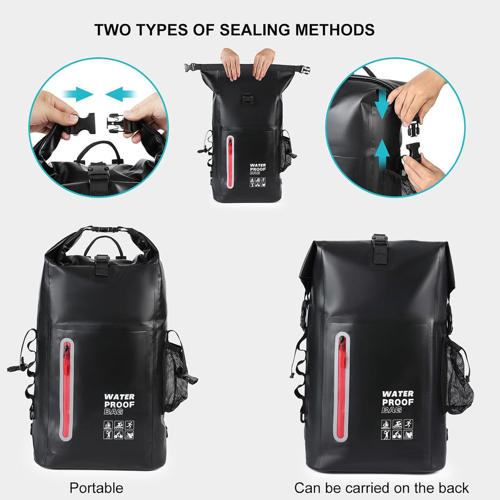 Waterproof Backpack, Waterproof Backpack That Can Float, Suitable for Kayaking And Beach Activities, Outdoor Moisture-Proof Bag