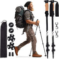 Hiking Trekking Poles, 2 Pack Lightweight, Collapsible Trekking Poles for Snowshoe & Backpacking Gear, Walking Sticks for Hiking, 7075 Aluminum with Cork Grip