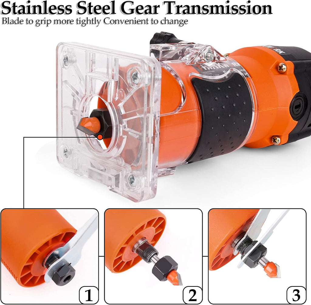 Compact Wood Router Tool for Woodworking, 800W Trim Router