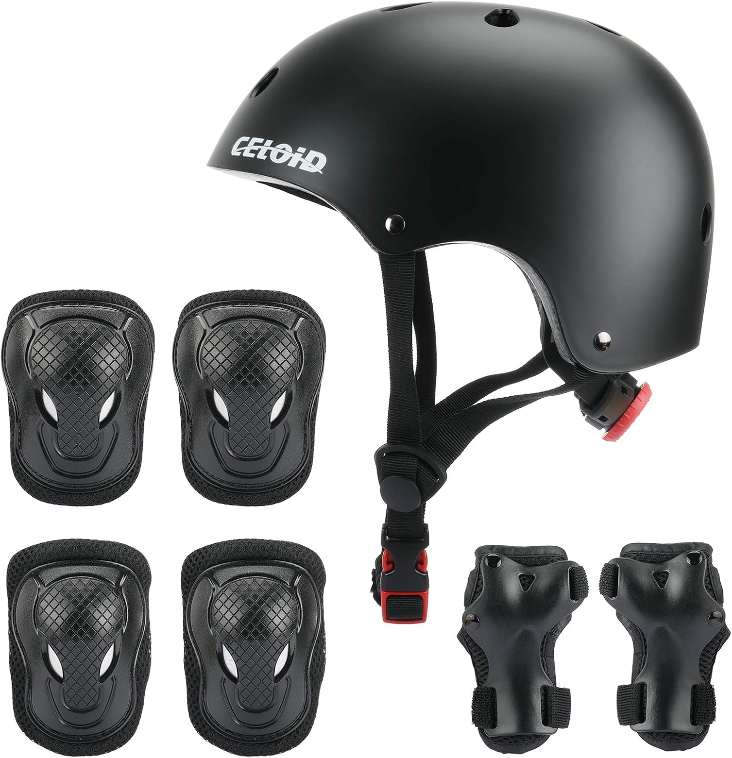 Kids Bike Skateboard Helmet Pad Set,Toddler Cyling Protective Gear Knee & Elbow Pads Wrist Guards for 5-8-10-12-14-16 Years Girls Boys Bicycle Scooter Roller Skate Inline Skating Rollerblading