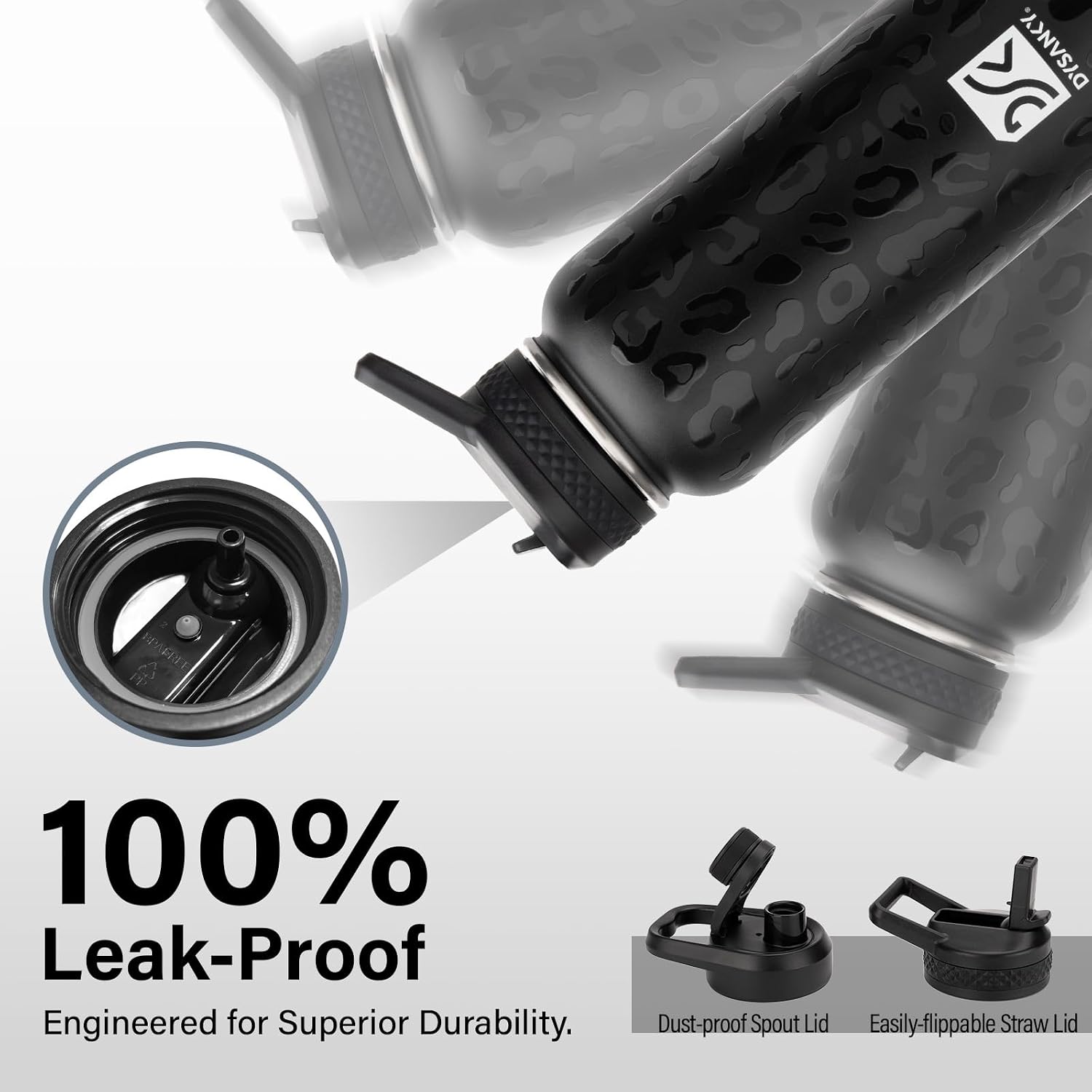 DYSANKY Insulated Water Bottle | Thickened Stainless Steel Vacuum Metal | Portable Sports Water Jug for Gym and Hiking with Straw, Carrier Bag, Handle Strap | BPA-Free 32 oz
