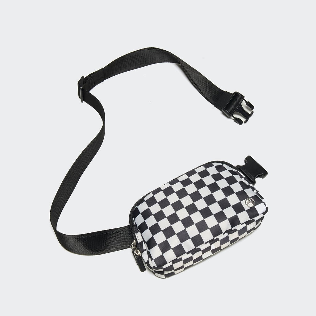 Pander Nylon Fanny Pack for Women, Two-Way Zipper Crossbody Bag