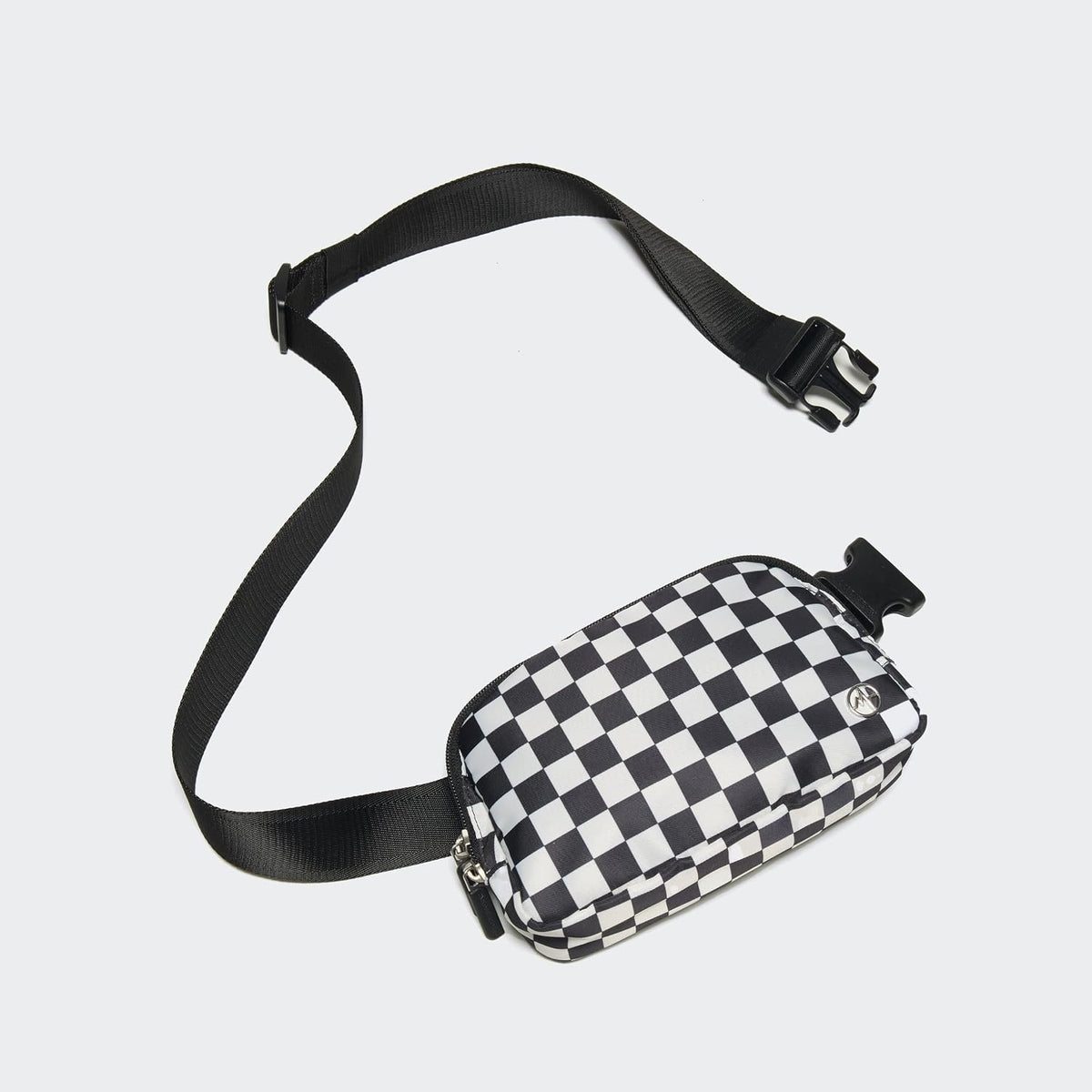 Pander Nylon Fanny Pack for Women, Two-Way Zipper Crossbody Bag