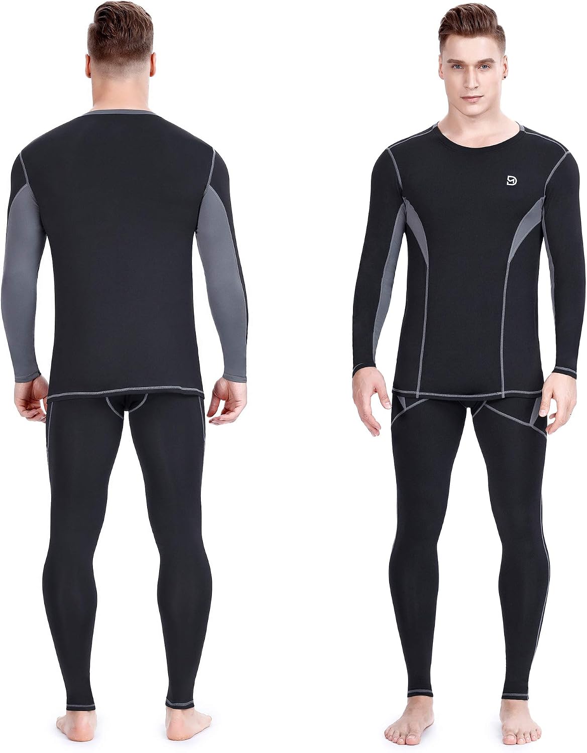Men's Thermal Underwear Fleece Lined Performance Fleece Tactical Sports Shapewear Thermal Set