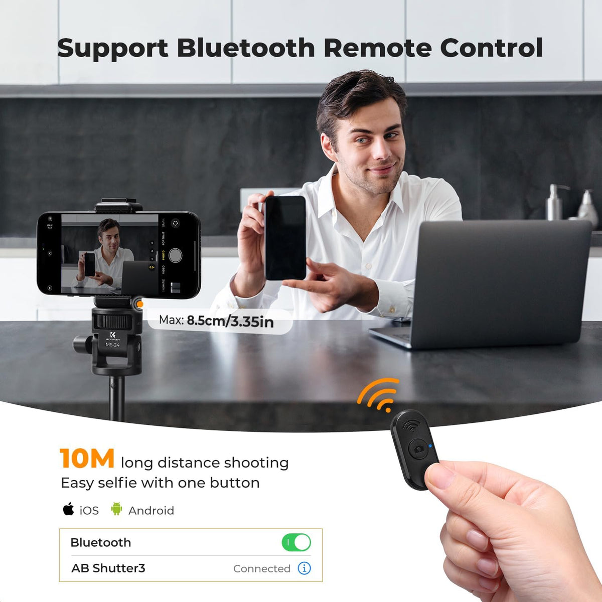K&F CONCEPT 69'' Selfie Stick Tripod for Pocket 3