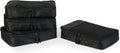 Amazon Essentials 4-Piece Packing Cubes Travel Accessories Set, Luggage Organizer with Double Zipper, Mesh Top, Space-Saving, Medium, Black (Previously Amazon Basics)