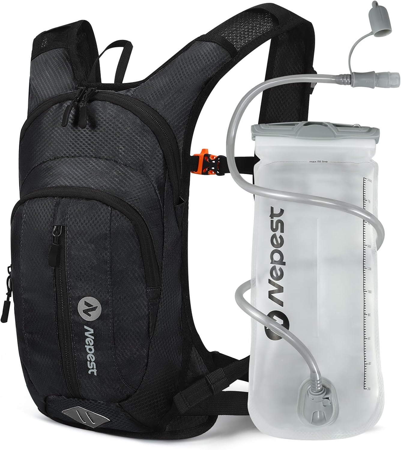 Nepest Hydration Pack Backpack with 2L Water Bladder Reflective Lightweight