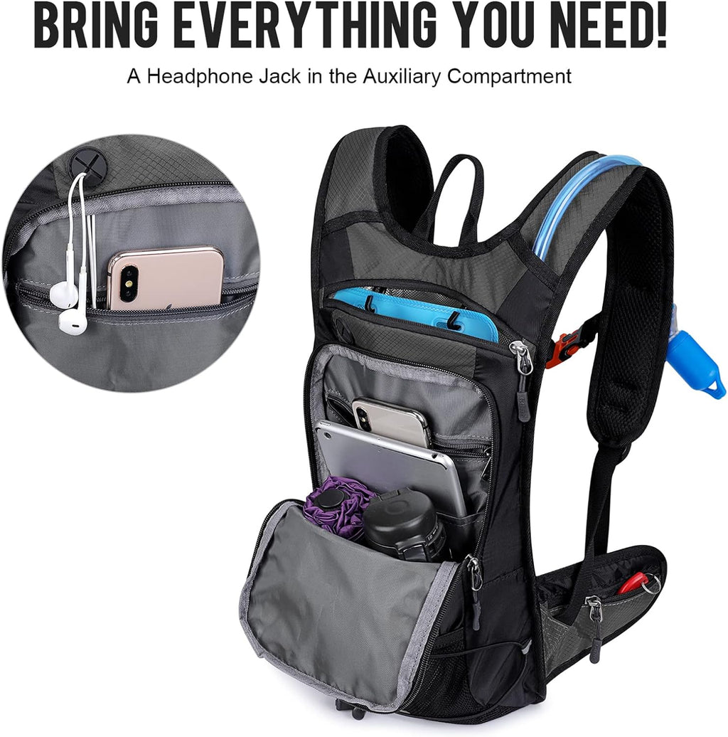 G4Free Hydration Backpack Pack with 2L BPA Free Bladder for Outdoor