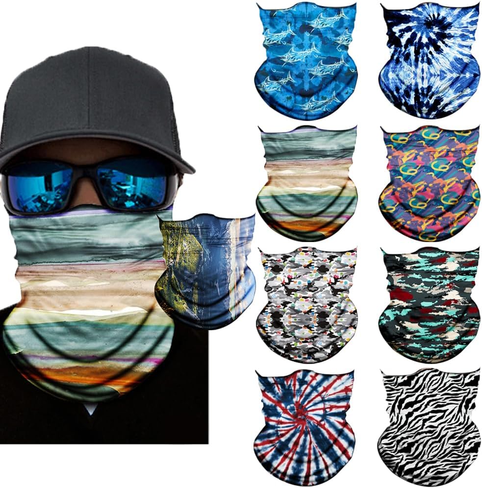 Neck Gaiter Mask,UV Protection Bandana Gator Face Cover Covering Mask,Tube Scarf,Neck Warmer Balaclava,Headband