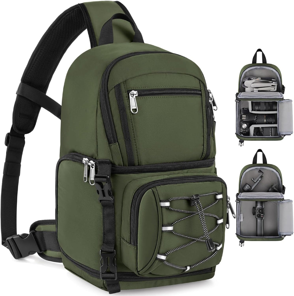 RAINSMORE Camera Sling Bag, Small Dslr/Mirrorless Camera Bag & Case