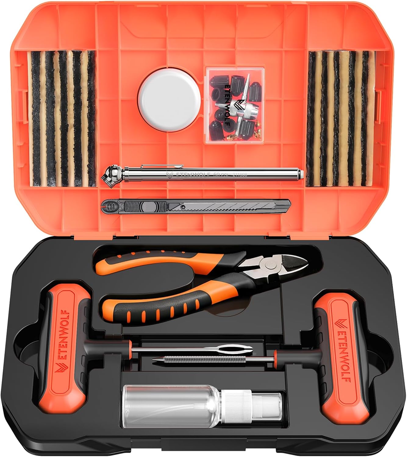 ETENWOLF Tire Repair Kit 42 Pcs, Heavy Duty Tire Plug Kit to Fix Punctures