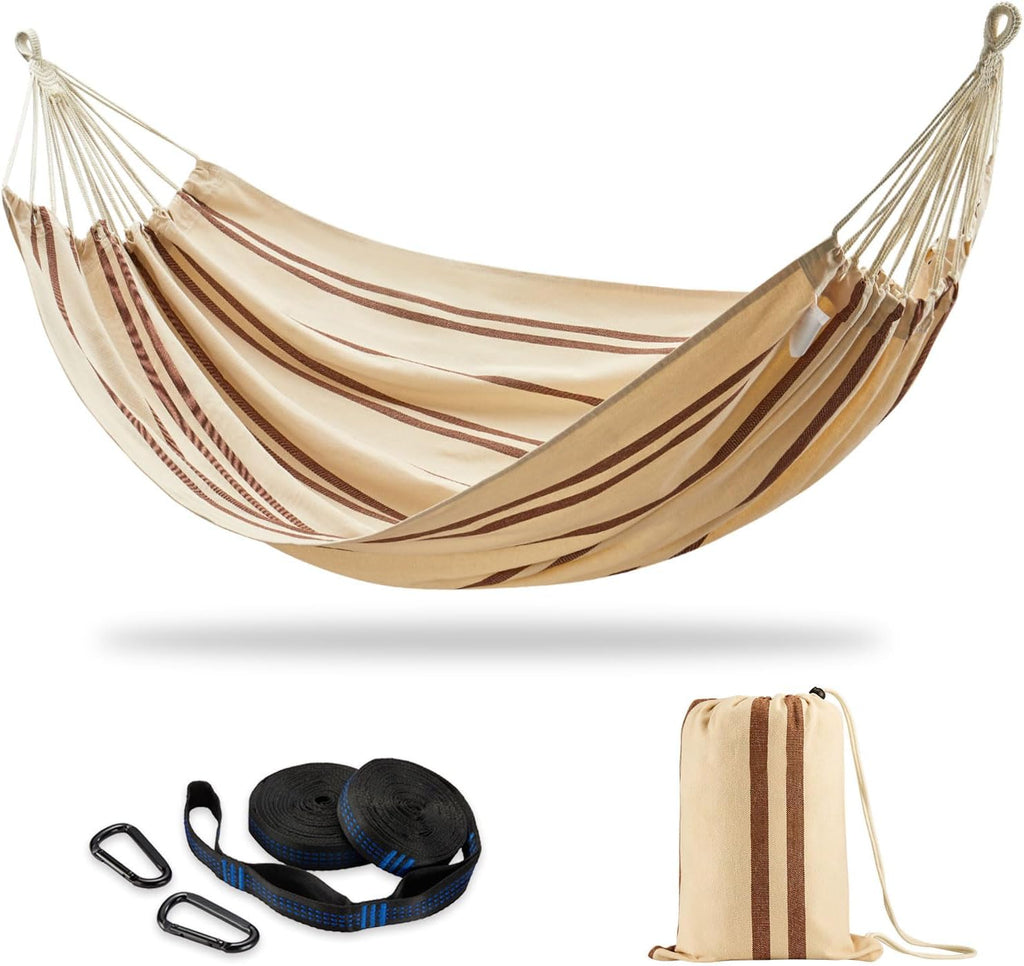 Brazilian Double Hammock with Tree Straps, Extra Large, 450 lbs Capacity