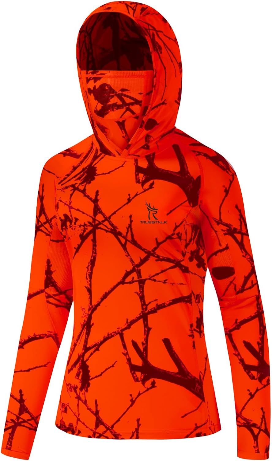Women’s UPF 50+ Hunting Hoodie Shirt with Face Mask