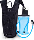 Blue Quartz Hydration Backpack with 2L Water Bladder, Hiking Water Pack with Insulated Compartment for Women Men, Lightweight Cycling Daypack with Phone Pocket, Hydration Pack for Running,Biking