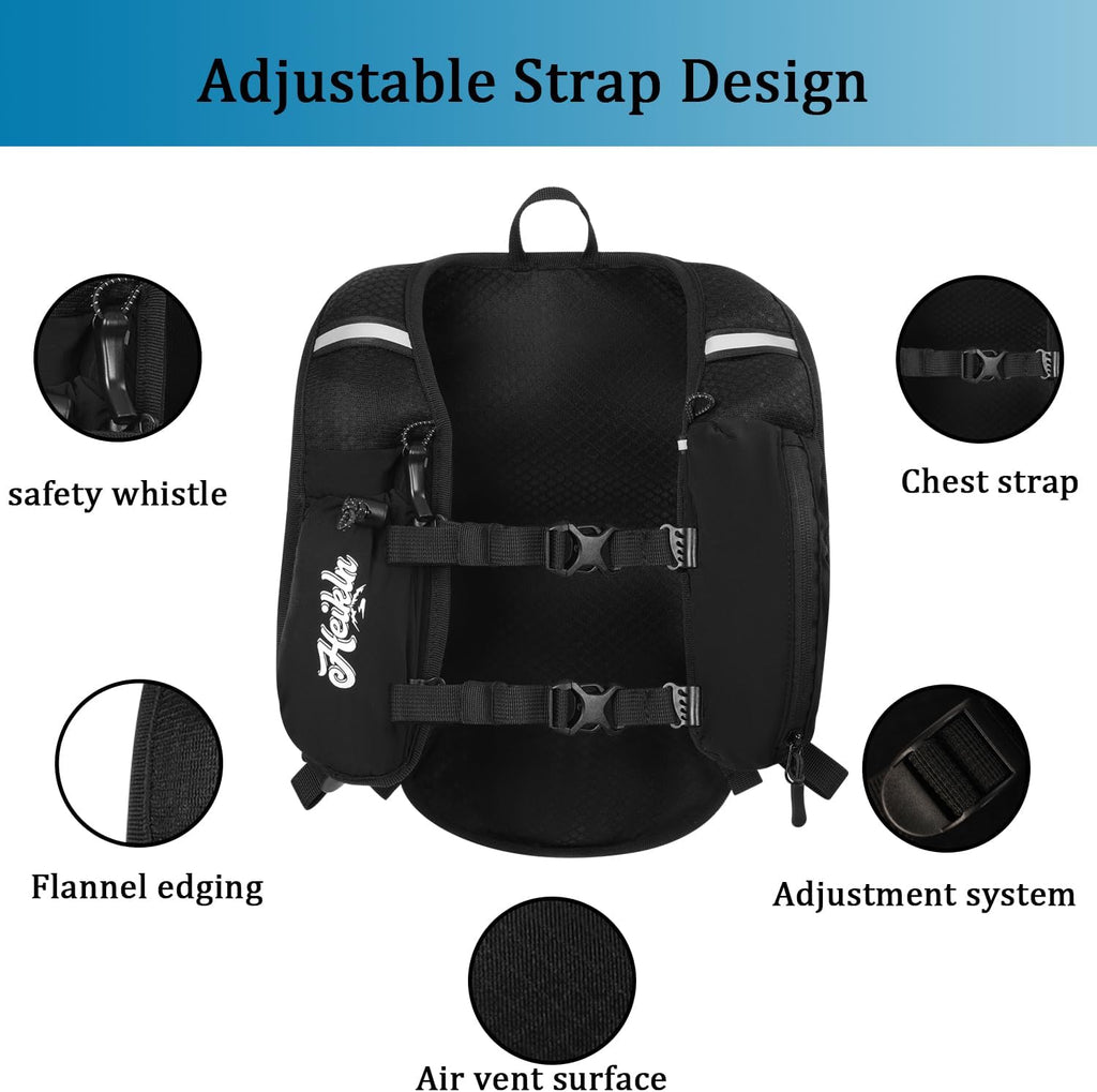 HEIKLN Hydration Backpack,Lightweight Water Backpack with 2L Water Bladder Running Hydration Vest Backpack for Hiking Running Cycling Hiking