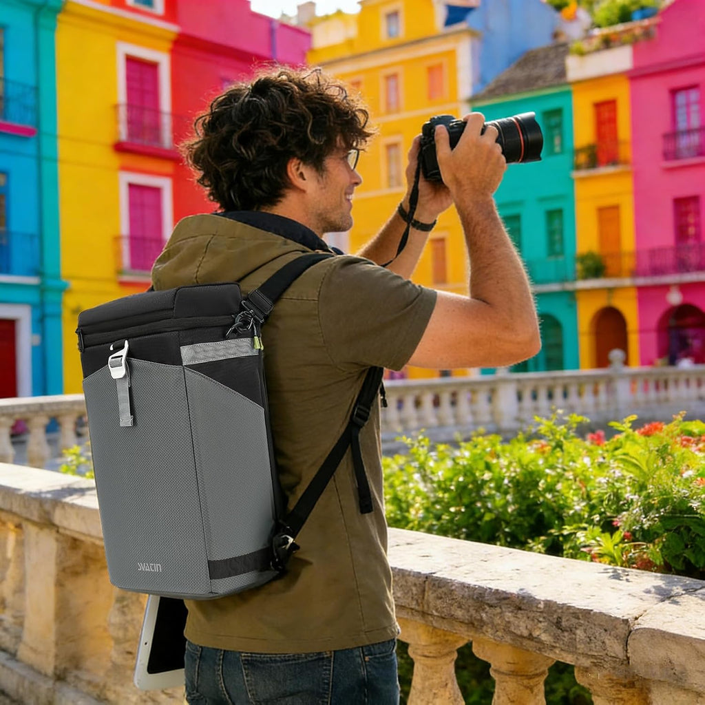 Camera Insert Backpack, Dual-Opening Camera Cube for Travel & Hiking